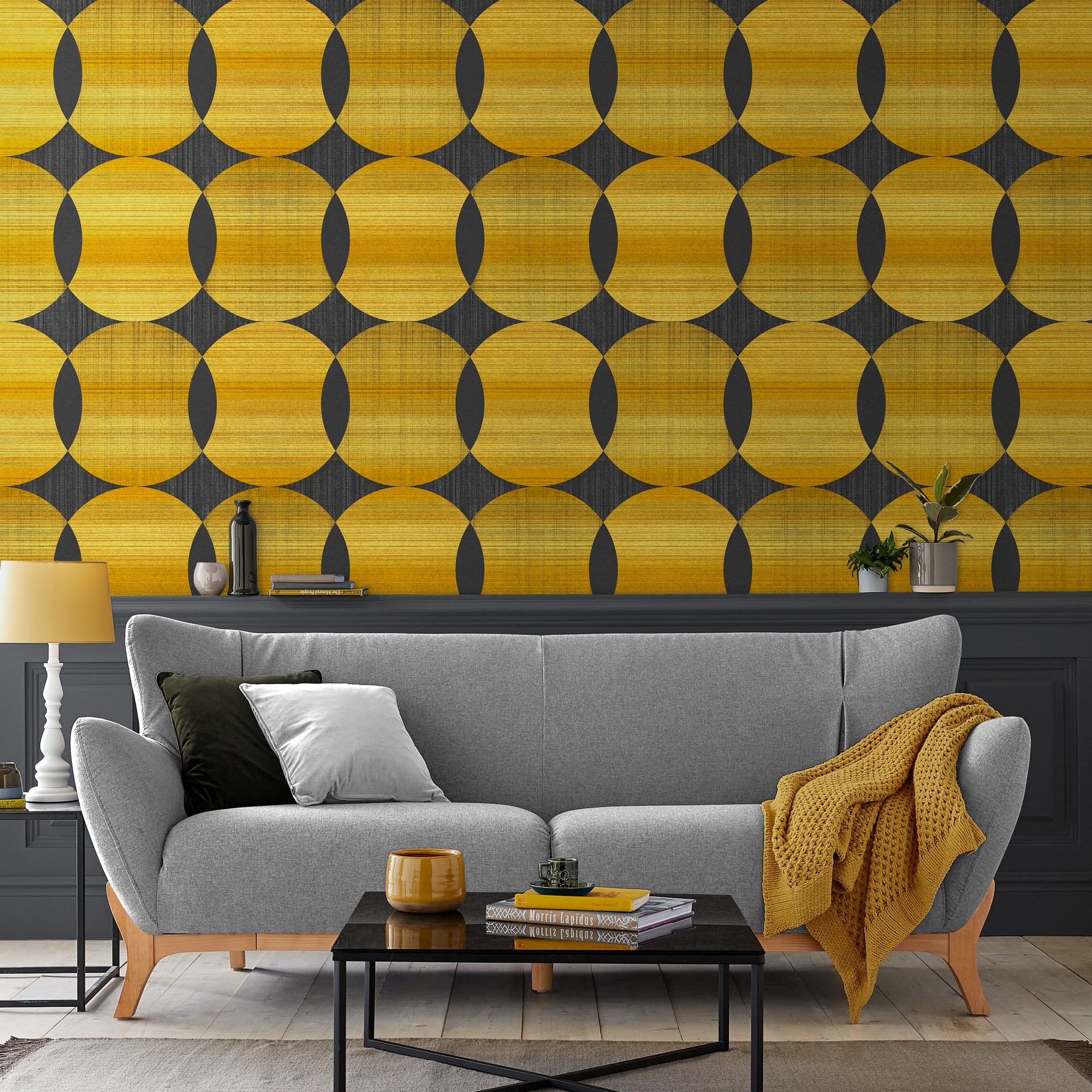 Tramonto Wallpaper 113952 By Graham Brown In Acacia Yellow